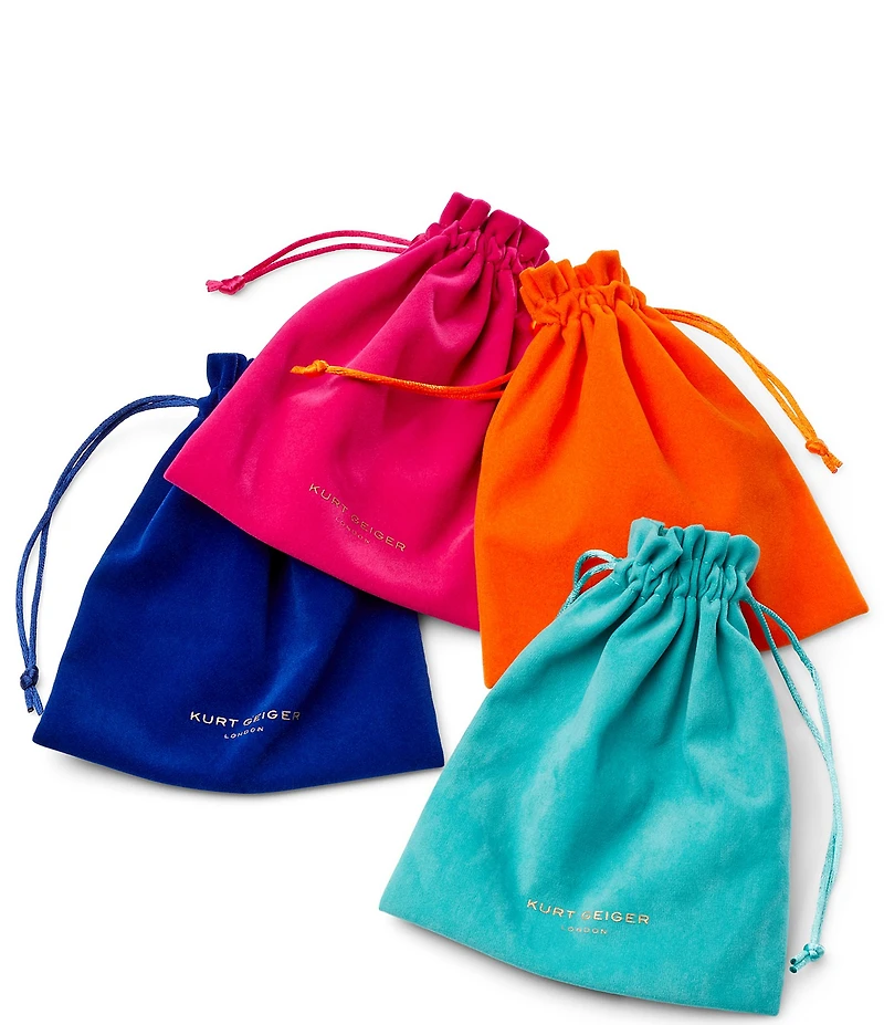 Kurt Geiger London Pav Rainbow Large Hoop Earrings