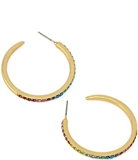 Kurt Geiger London Pav Rainbow Medium Hoop Earrings