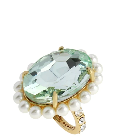 Kurt Geiger London Pearl Oval Stone Cocktail Ring