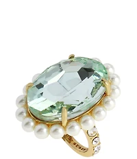 Kurt Geiger London Pearl Oval Stone Cocktail Ring