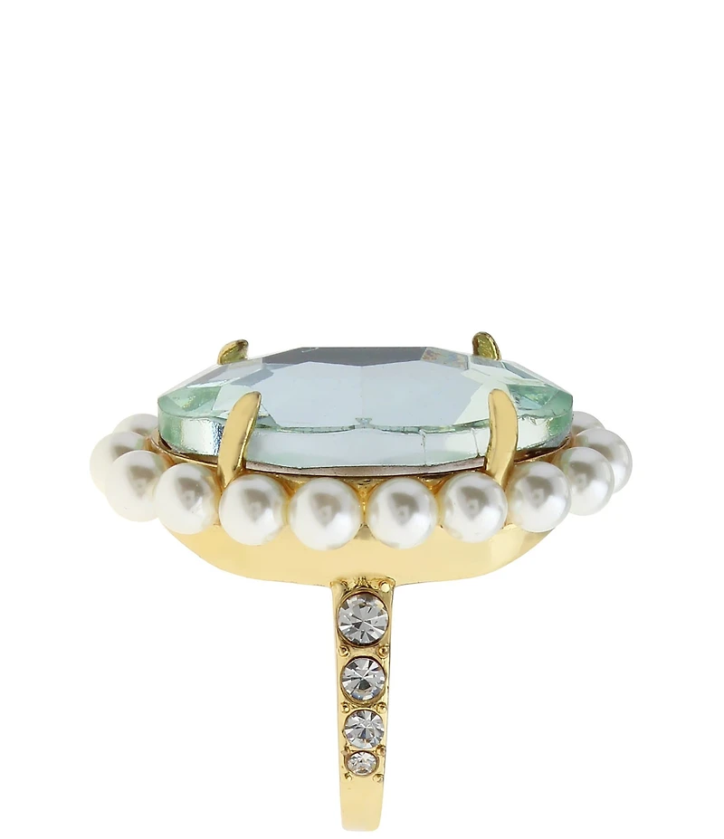 Kurt Geiger London Pearl Oval Stone Cocktail Ring