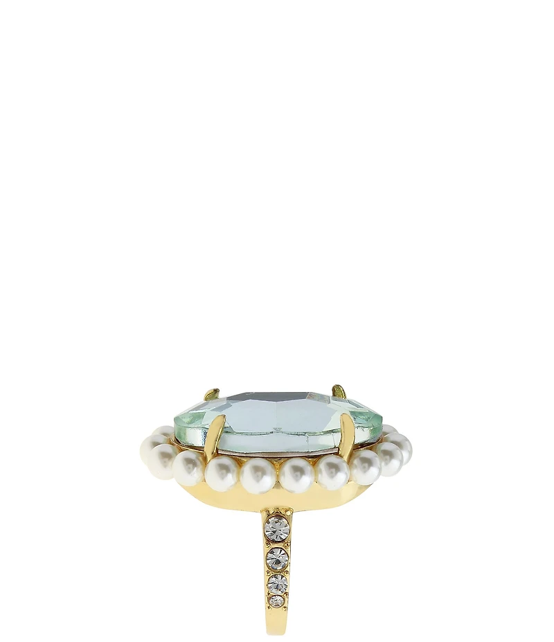 Kurt Geiger London Pearl Oval Stone Cocktail Ring