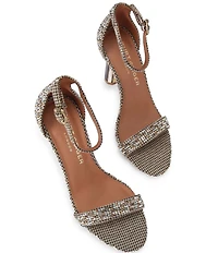 Kurt Geiger London Perspex Crystal Houndstooth Dress Sandals