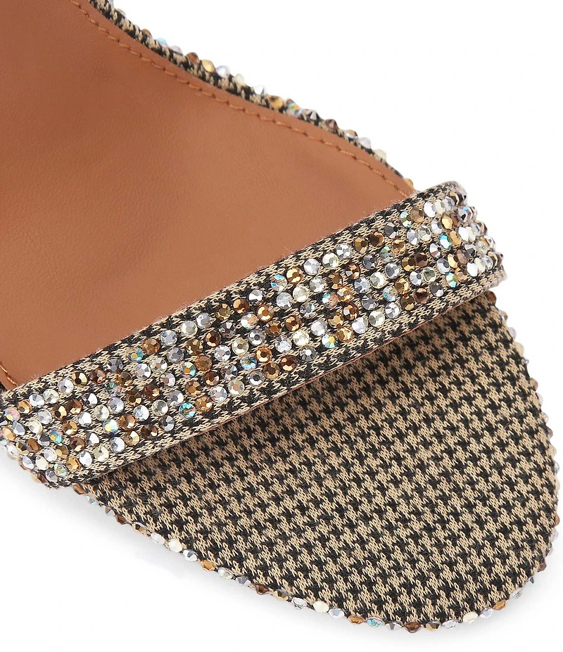 Kurt Geiger London Perspex Crystal Houndstooth Dress Sandals