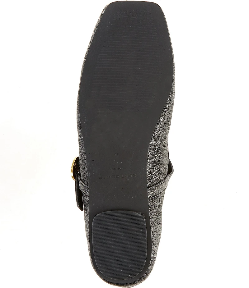 Kurt Geiger London Pimlico Leather Logo Hardware Mary Jane Ballet Flats