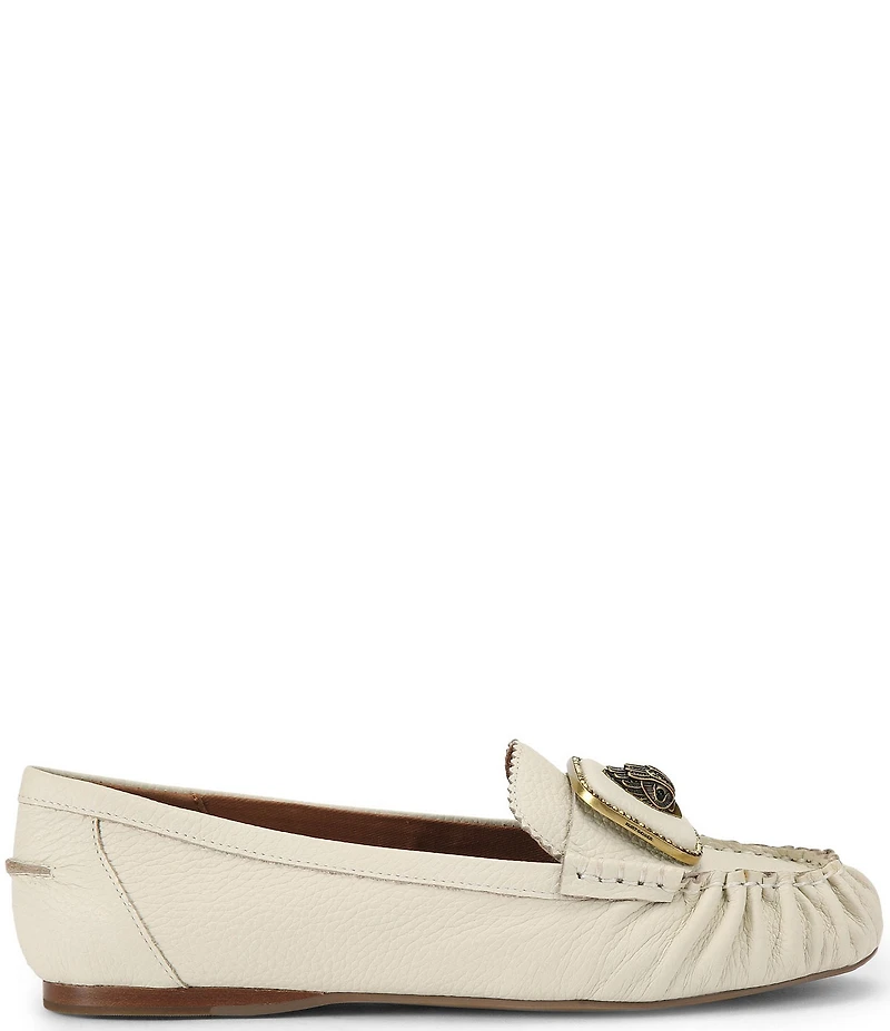 Kurt Geiger London Pimlico Leather Eagle Ornament Moccasins