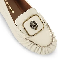 Kurt Geiger London Pimlico Leather Eagle Ornament Moccasins