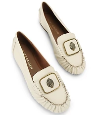 Kurt Geiger London Pimlico Leather Eagle Ornament Moccasins