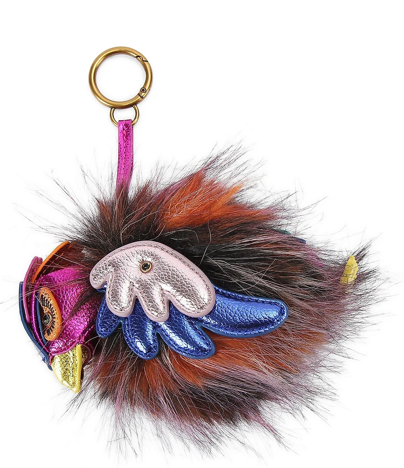 Kurt Geiger London Pom Pom Faux Fur Bag Charm