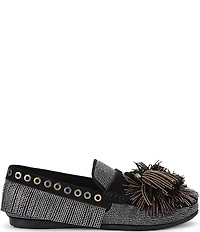 Kurt Geiger London Pom Pom Embellished Fringe Tassel Moccasins