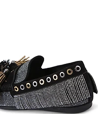 Kurt Geiger London Pom Pom Embellished Fringe Tassel Moccasins