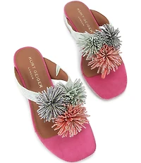 Kurt Geiger London Pom Pom Rhinestone Embellished Thong Sandals