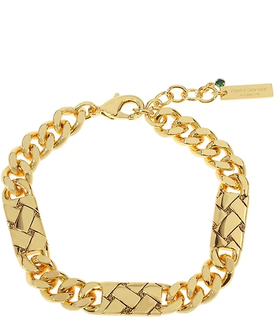 Kurt Geiger London Quilted Chain Link Line Bracelet