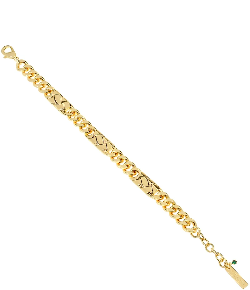 Kurt Geiger London Quilted Chain Link Line Bracelet