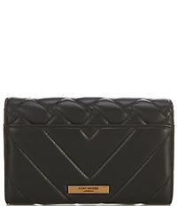 Kurt Geiger London Quilted Gold Hardware Wallet On Chain Crossbody Bag