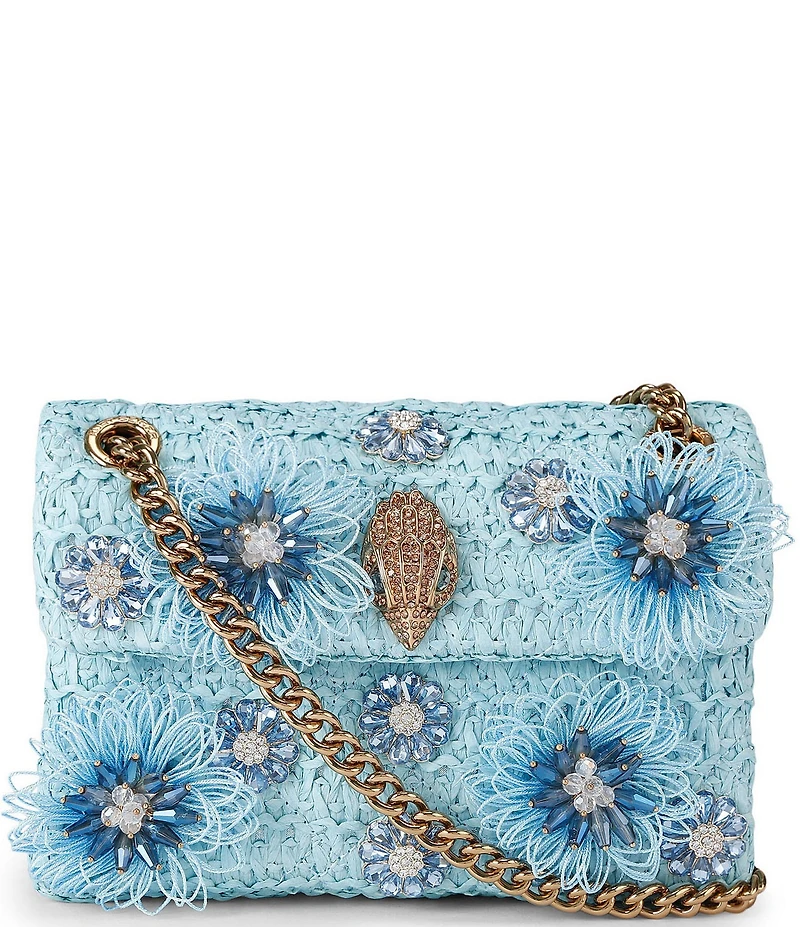 Kurt Geiger London Raffia Mini Kensington Convertible Crossbody Bag