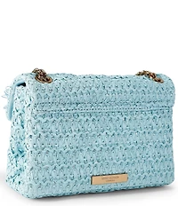 Kurt Geiger London Raffia Mini Kensington Convertible Crossbody Bag