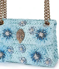 Kurt Geiger London Raffia Mini Kensington Convertible Crossbody Bag