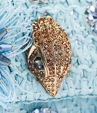 Kurt Geiger London Raffia Mini Kensington Convertible Crossbody Bag