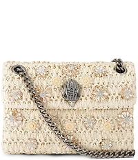 Kurt Geiger London Raffia Mini Kensington Convertible Crossbody Bag