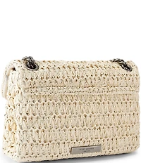 Kurt Geiger London Raffia Mini Kensington Convertible Crossbody Bag