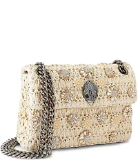 Kurt Geiger London Raffia Mini Kensington Convertible Crossbody Bag