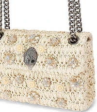 Kurt Geiger London Raffia Mini Kensington Convertible Crossbody Bag