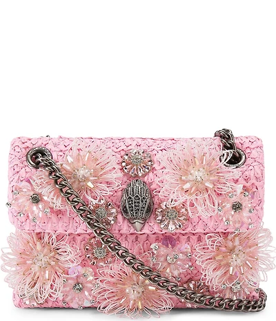 Kurt Geiger London Raffia Mini Kensington Convertible Crossbody Bag