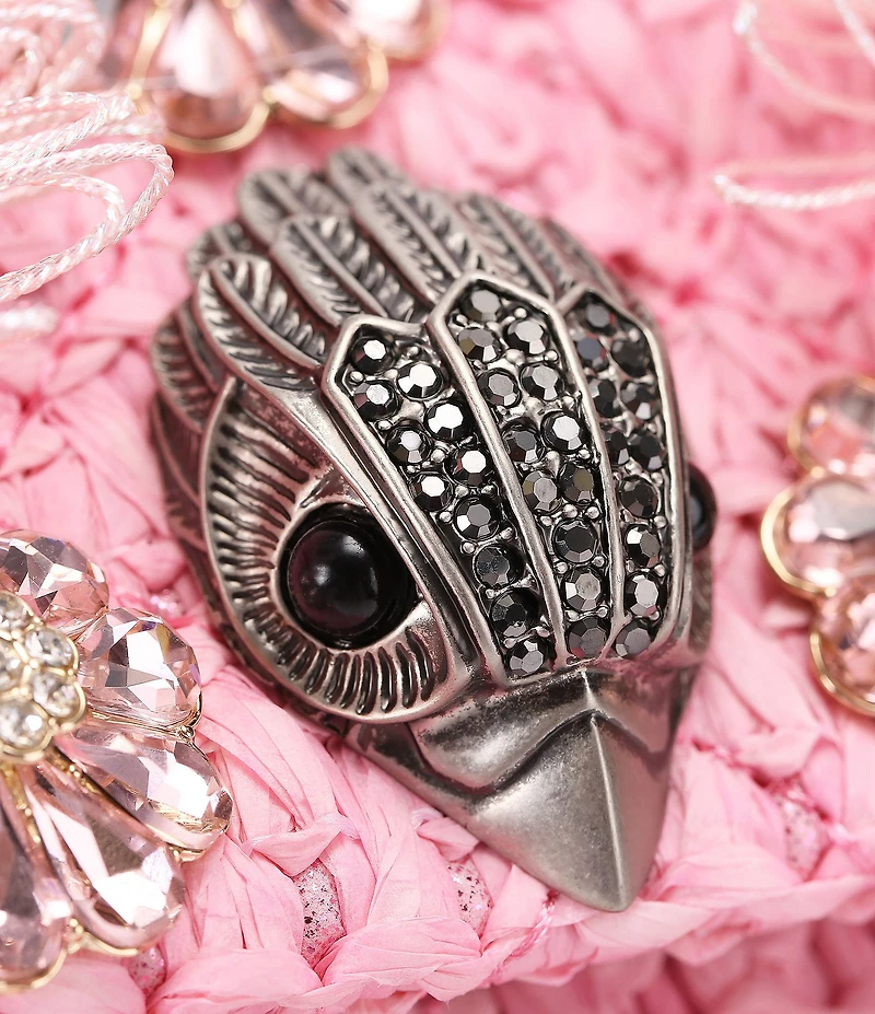 Kurt Geiger London Raffia Mini Kensington Convertible Crossbody Bag