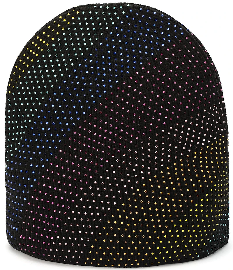 Kurt Geiger London Rainbow Crystal Wave Beanie