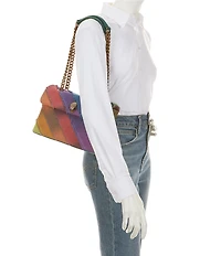 Kurt Geiger London Rainbow Denim Kensington Crossbody Bag