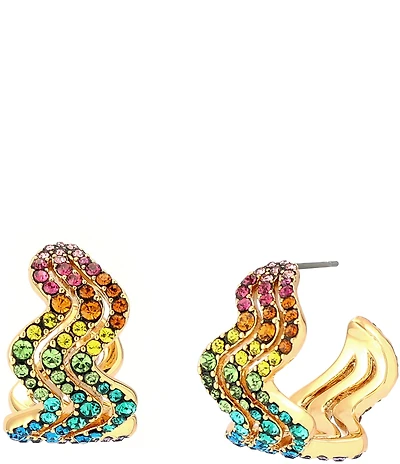Kurt Geiger London Rainbow Wave Hoop Earrings