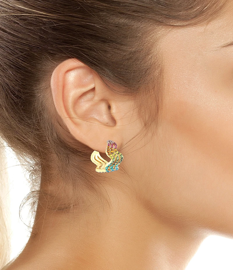 Kurt Geiger London Rainbow Wave Hoop Earrings