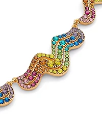 Kurt Geiger London Rainbow Wave Rhinestone Collar Necklace