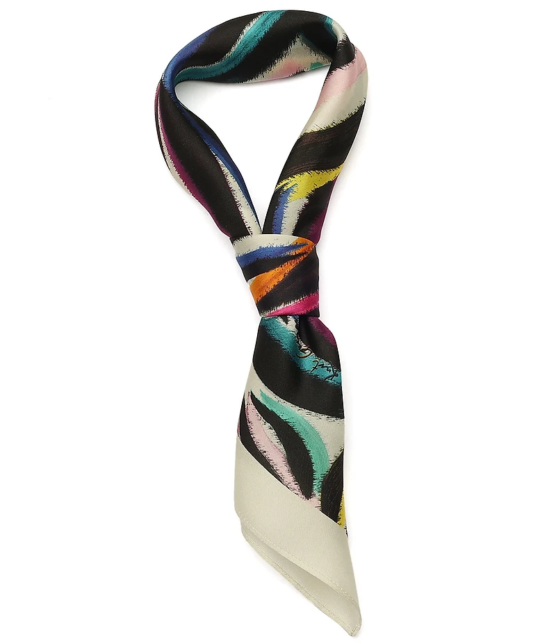 Kurt Geiger London Rainbow Zebra Bandana Scarf