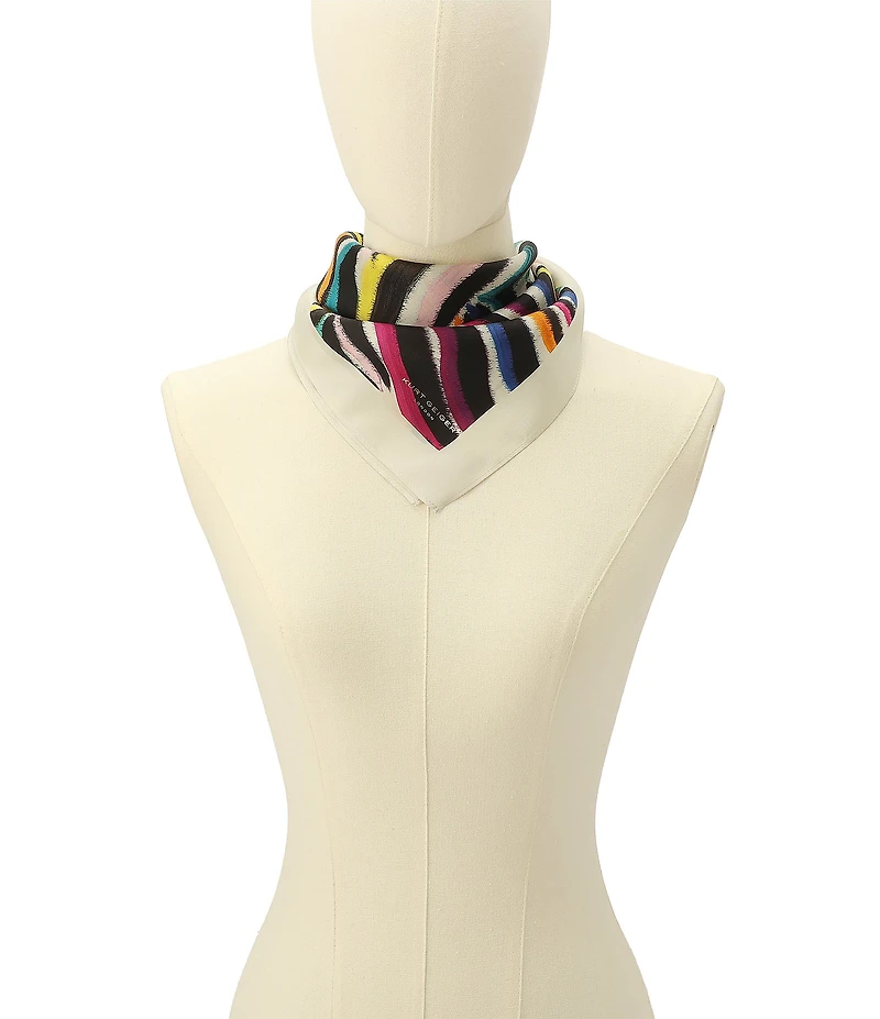 Kurt Geiger London Rainbow Zebra Bandana Scarf