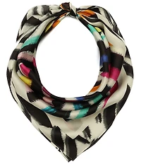 Kurt Geiger London Rainbow Zebra Square Scarf