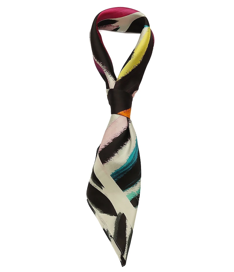 Kurt Geiger London Rainbow Zebra Square Scarf