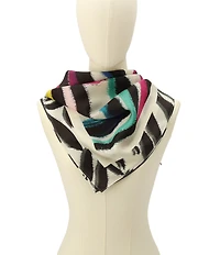 Kurt Geiger London Rainbow Zebra Square Scarf