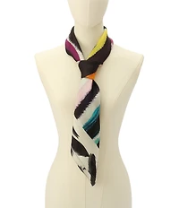 Kurt Geiger London Rainbow Zebra Square Scarf