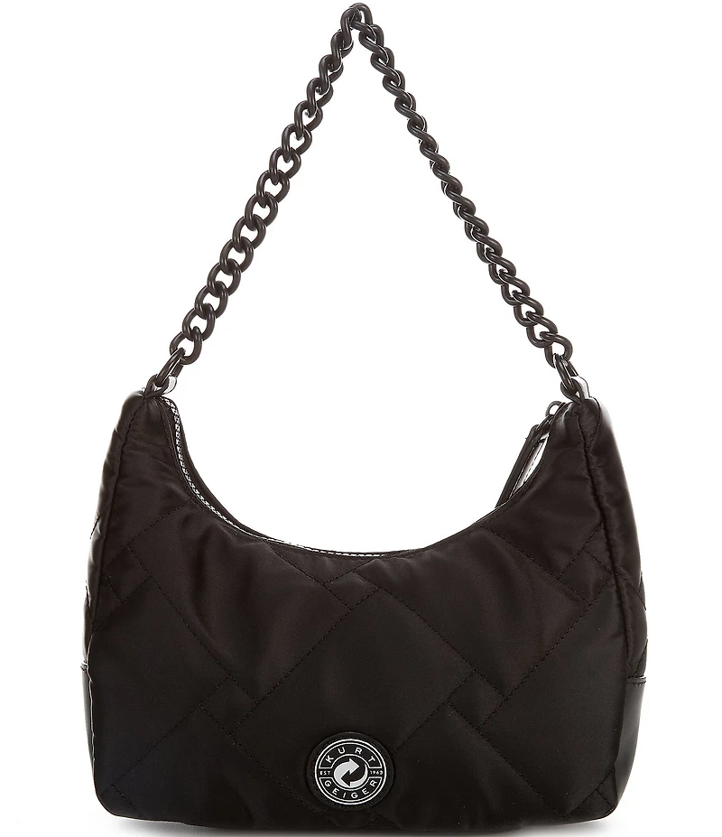 Kurt Geiger London Recycled Quilted Nylon Convertible Hobo Shoulder Bag