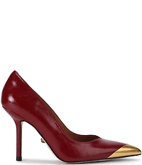 Kurt Geiger London Regent Court Crinkle Patent Leather Cap Toe Pumps
