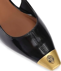 Kurt Geiger London Regent Court Patent Leather Cut Out Brass Toe Cap Pumps