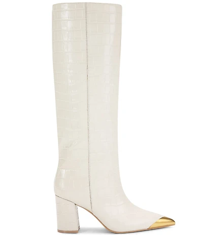 Kurt Geiger London Regent Patent Leather Croco Print Knee High Boots