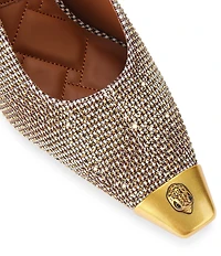 Kurt Geiger London Regent Crystal Embellished Houndstooth Logo Ornament Cap Toe Pumps