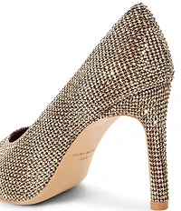 Kurt Geiger London Regent Crystal Embellished Houndstooth Logo Ornament Cap Toe Pumps