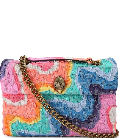 Kurt Geiger London Rouched Fabric Kensington Shoulder Crossbody Bag