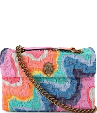 Kurt Geiger London Rouched Fabric Kensington Shoulder Crossbody Bag