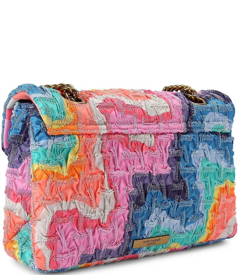 Kurt Geiger London Rouched Fabric Kensington Shoulder Crossbody Bag
