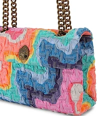 Kurt Geiger London Rouched Fabric Kensington Shoulder Crossbody Bag